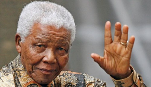 Mandela waving