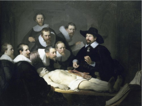 Fig. 4: The Anatomy Lesson of Dr. Nicolaes Tulp, oil on canvas by Rembrandt van Rijn 1632. Courtesy of Mauritshuis, The Hague. 