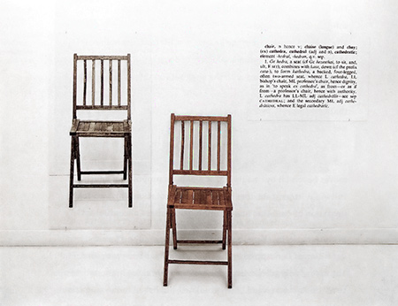 Joseph Kosuth, "One and Three Chairs" (1965)