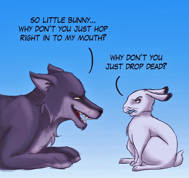 Bunny and wolf